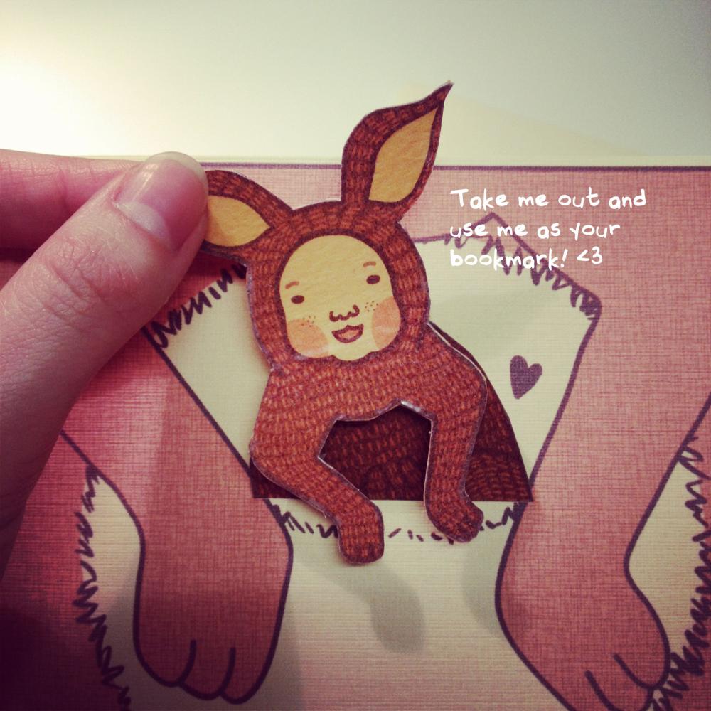 Mother's Day Red Kangaroo Joey Card / Bookmark "i'm Thankful To Be Your Joey"
